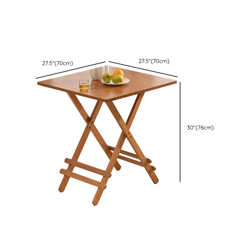 Contemporary Camping Table Solid Wood Folding Table, 29.92" High