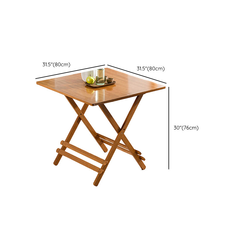 Contemporary Camping Table Solid Wood Folding Table, 29.92" High