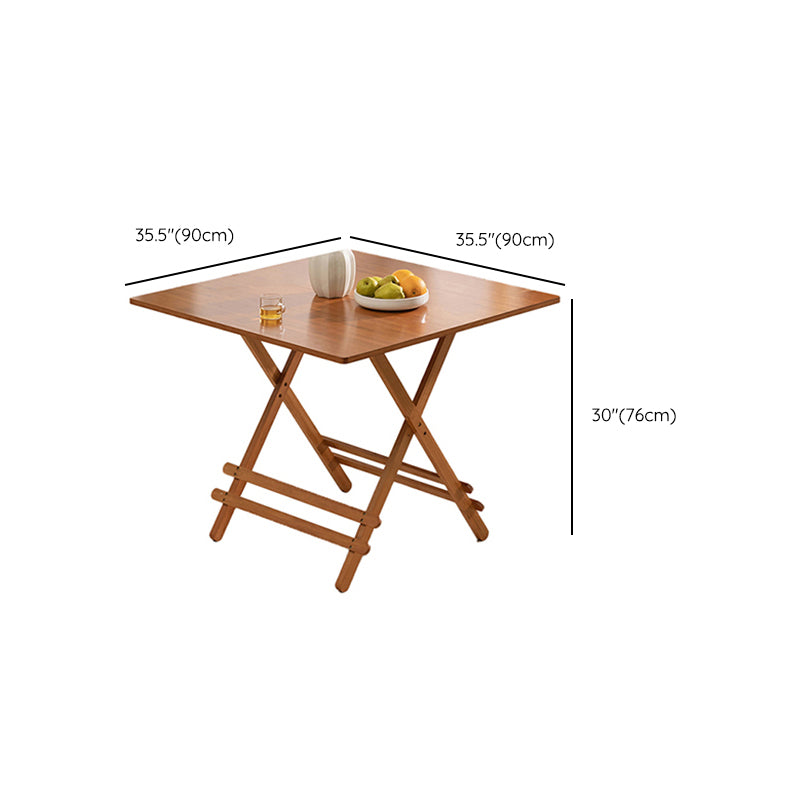 Contemporary Camping Table Solid Wood Folding Table, 29.92" High