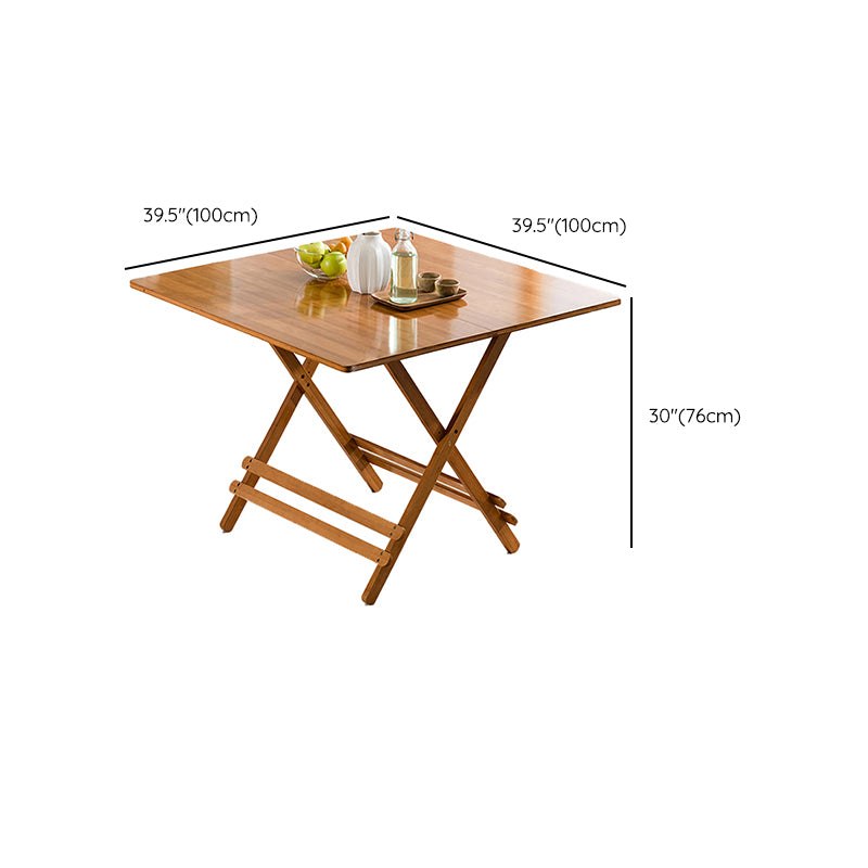 Contemporary Camping Table Solid Wood Folding Table, 29.92" High