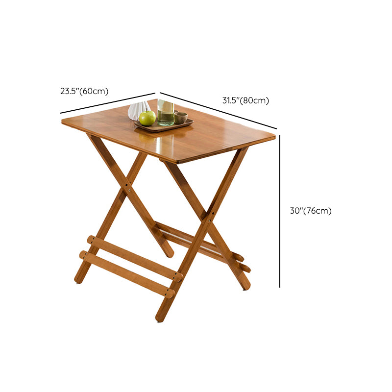 Contemporary Camping Table Solid Wood Folding Table, 29.92" High