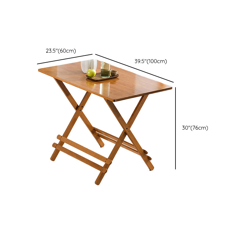 Contemporary Camping Table Solid Wood Folding Table, 29.92" High