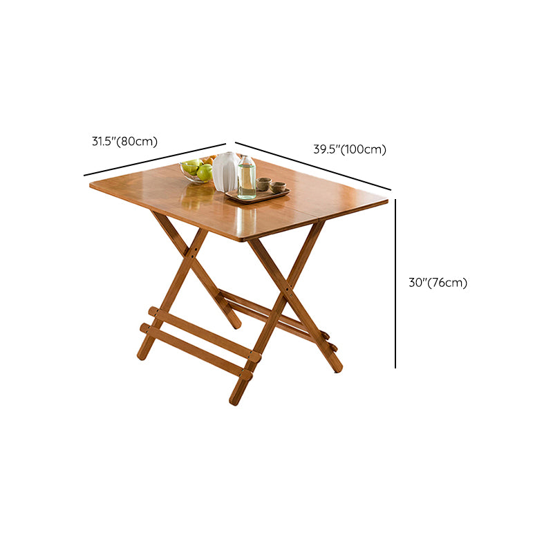 Contemporary Camping Table Solid Wood Folding Table, 29.92" High