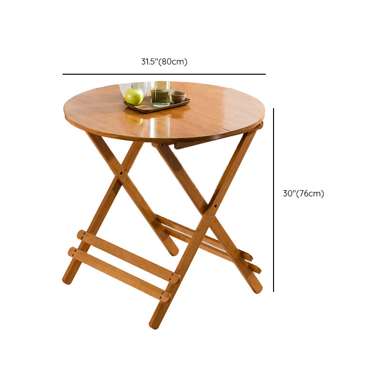 Contemporary Camping Table Solid Wood Folding Table, 29.92" High