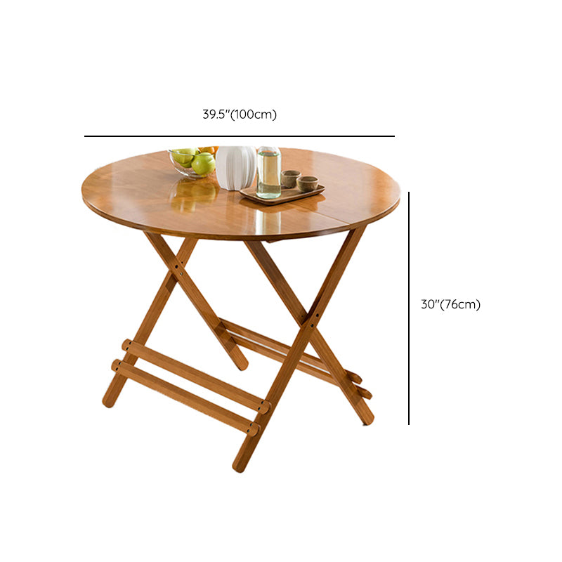 Contemporary Camping Table Solid Wood Folding Table, 29.92" High