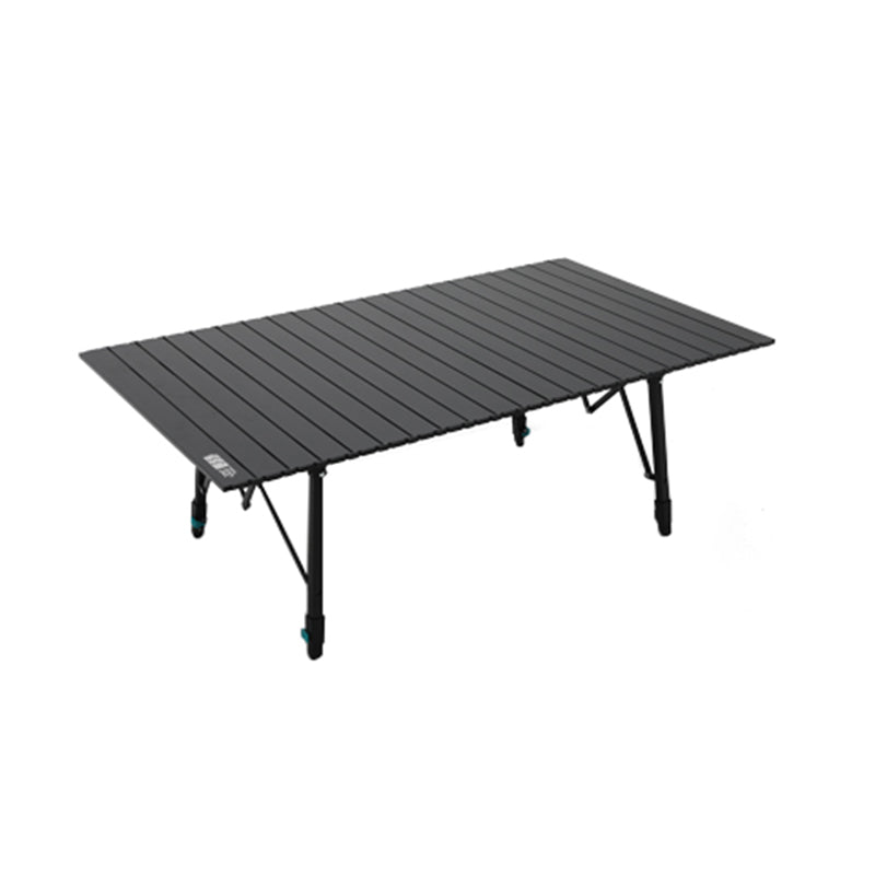 Metal Foldable Camping Table Brown/Black Contemporary Lift Table