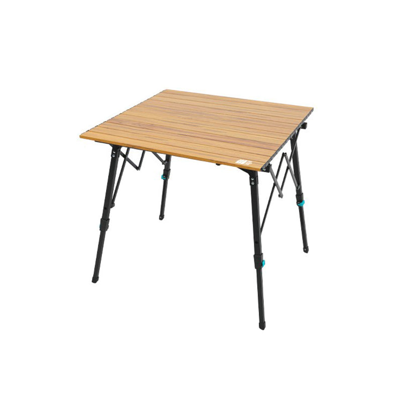 Metal Foldable Camping Table Brown/Black Contemporary Lift Table