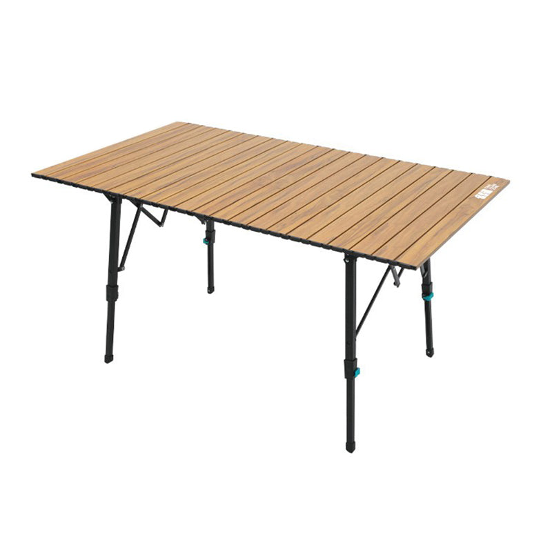 Metal Foldable Camping Table Brown/Black Contemporary Lift Table