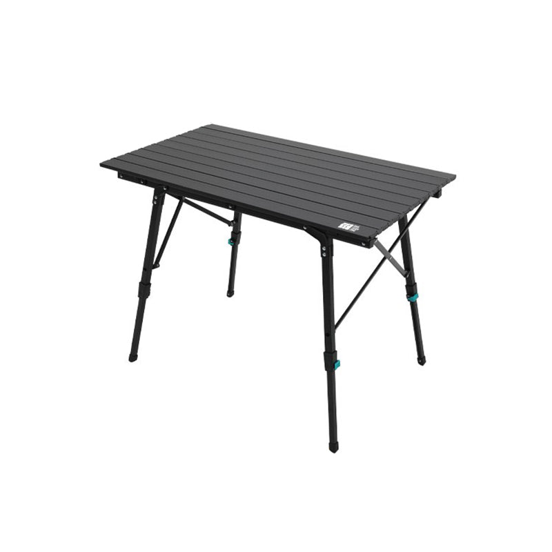 Metal Foldable Camping Table Brown/Black Contemporary Lift Table