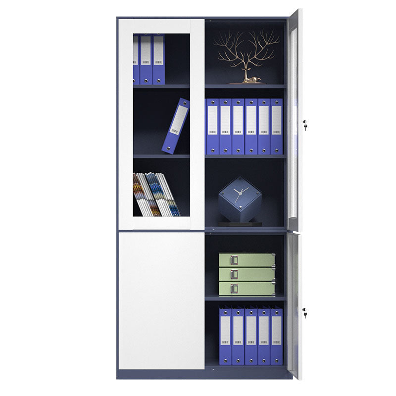 Contemporary File Cabinet Metal Frame Fireproof Vertical File Cabinet with Lock