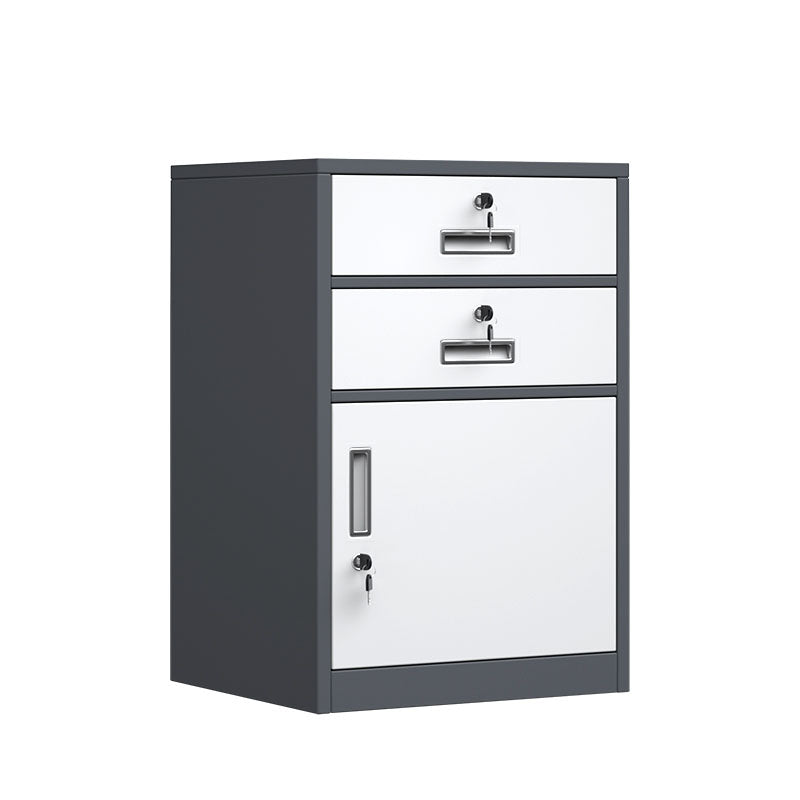 Contemporary File Cabinet Steel Frame Fireproof Vertical File Cabinet with Lock