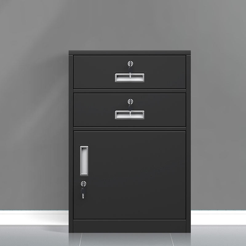 Contemporary File Cabinet Steel Frame Fireproof Vertical File Cabinet with Lock