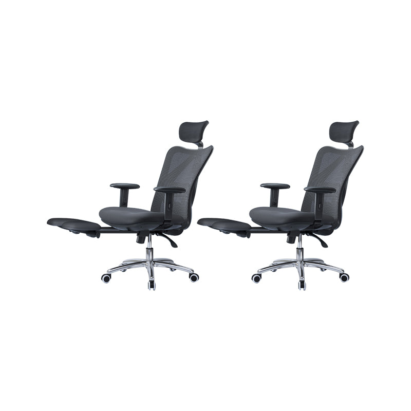 Modern Desk Chair Adjustable Seat Height Black Office Chair with Wheels