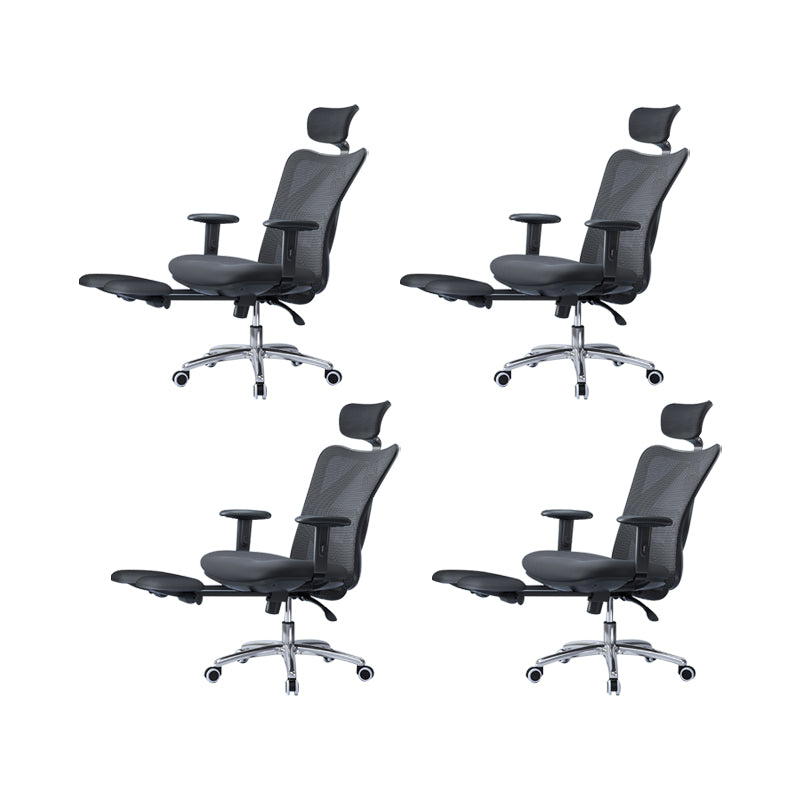 Modern Desk Chair Adjustable Seat Height Black Office Chair with Wheels