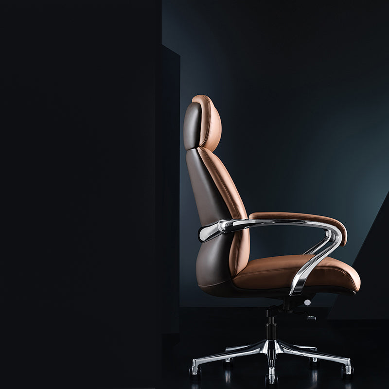 Contemporary Swivel Managers Chair Padded Arms Executive Chair for Office