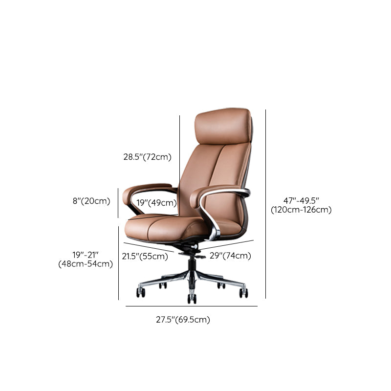 Contemporary Swivel Managers Chair Padded Arms Executive Chair for Office