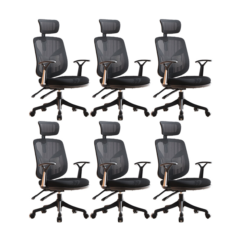 Modern Fixed Arms Desk Chair Ergonomic Task Chair for Office