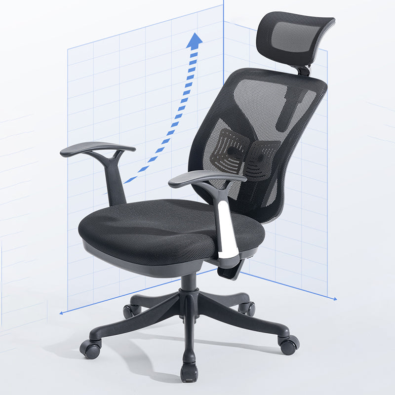 Modern Fixed Arms Desk Chair Ergonomic Task Chair for Office