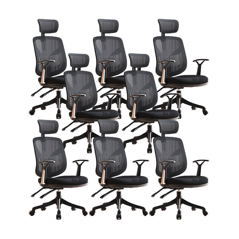 Modern Fixed Arms Desk Chair Ergonomic Task Chair for Office