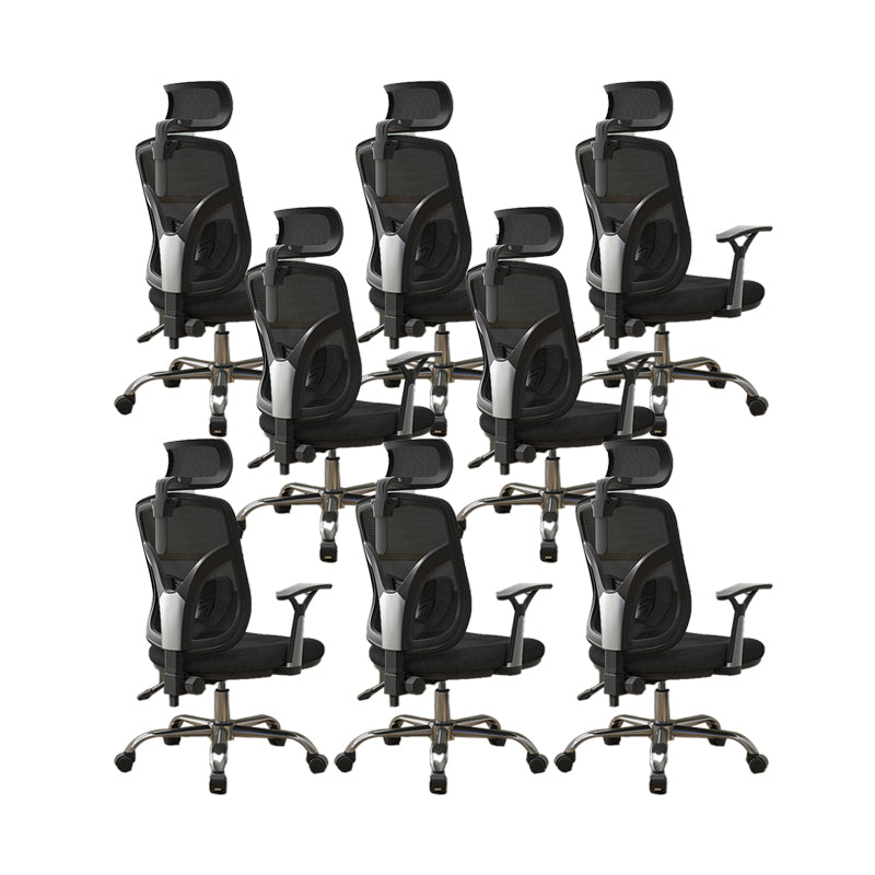 Modern Fixed Arms Desk Chair Ergonomic Task Chair for Office