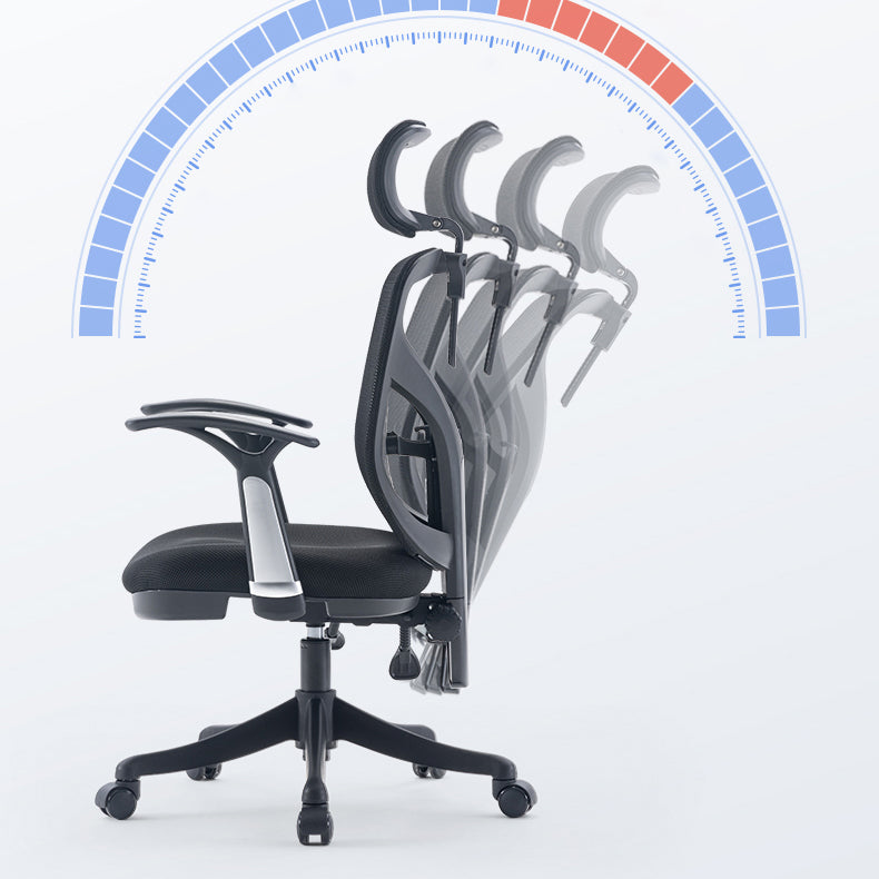 Modern Fixed Arms Desk Chair Ergonomic Task Chair for Office