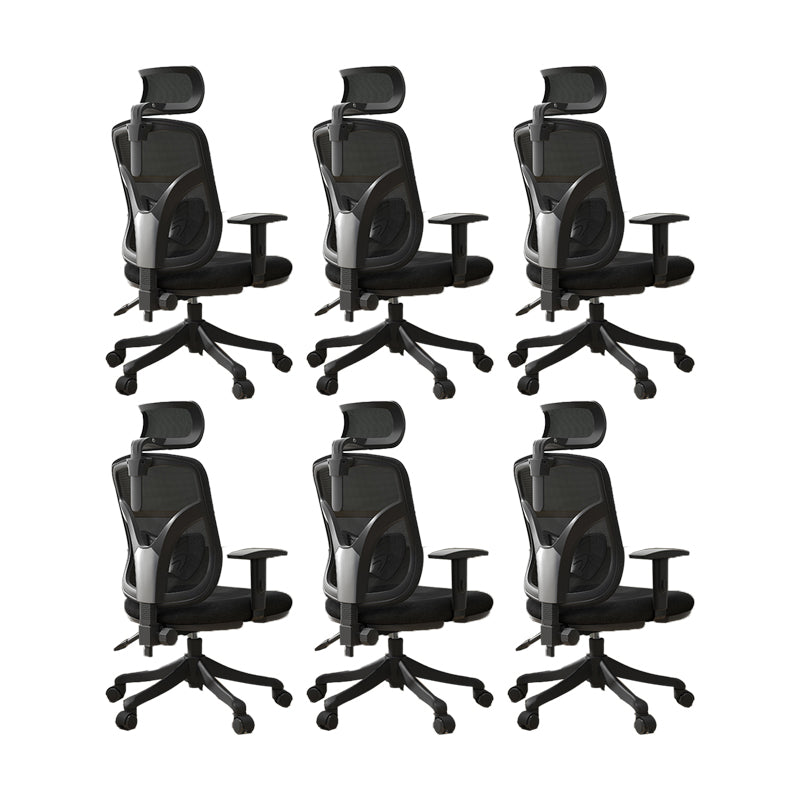 Modern Fixed Arms Desk Chair Ergonomic Task Chair for Office