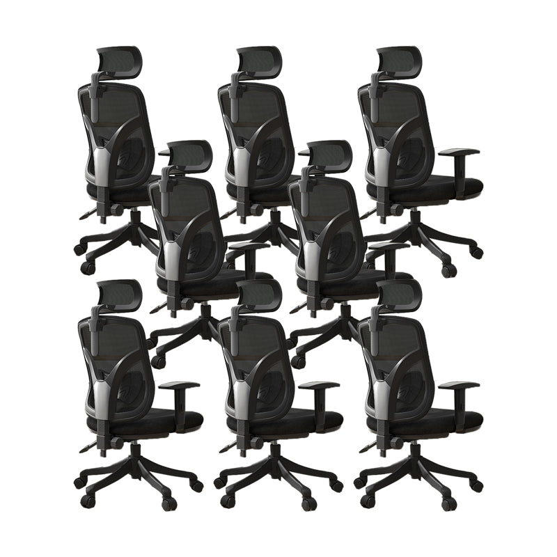 Modern Fixed Arms Desk Chair Ergonomic Task Chair for Office