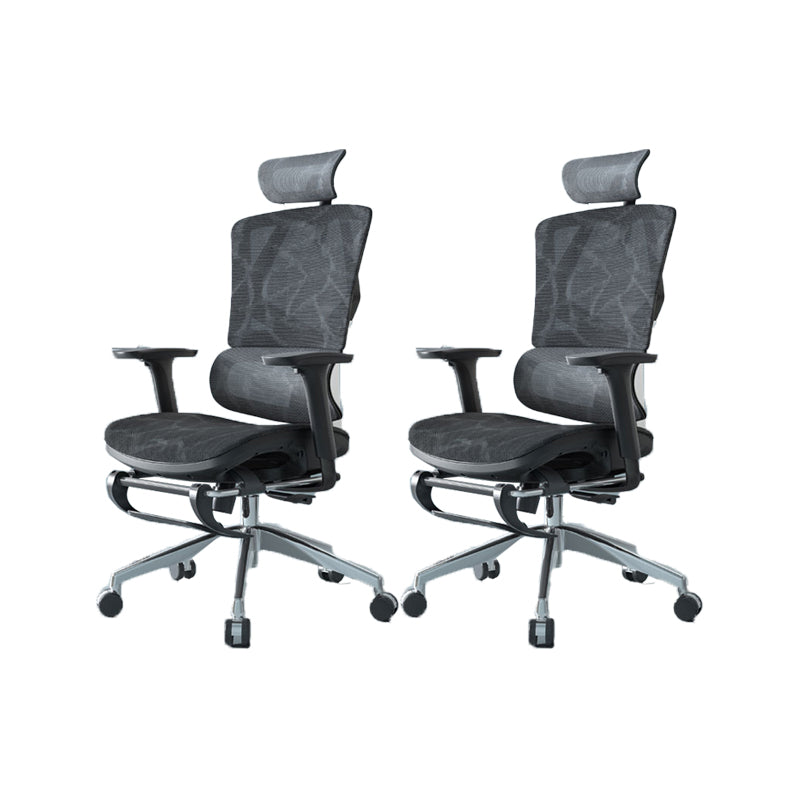 Modern Fixed Arms Desk Chair Height-adjustable Task Chair for Office