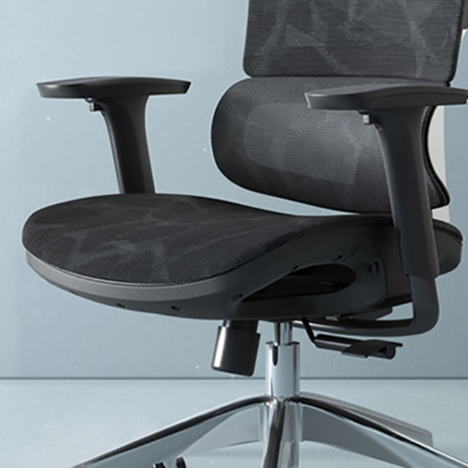 Modern Fixed Arms Desk Chair Height-adjustable Task Chair for Office