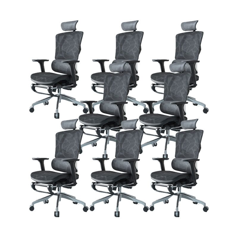 Modern Fixed Arms Desk Chair Height-adjustable Task Chair for Office