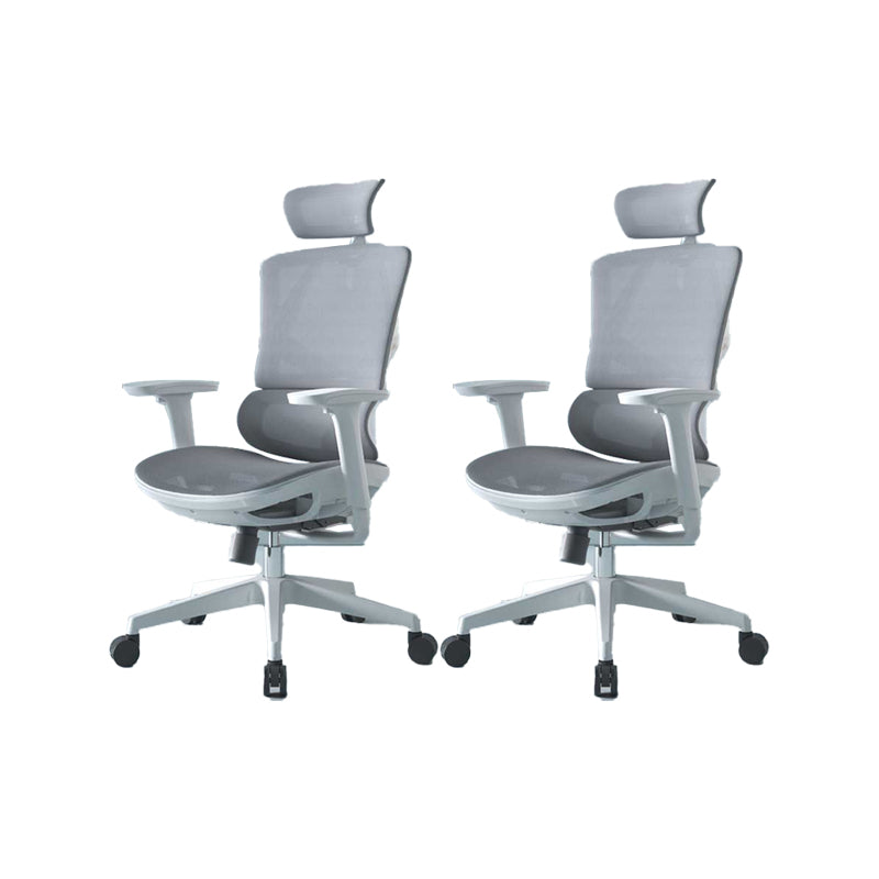 Modern Fixed Arms Desk Chair Height-adjustable Task Chair for Office