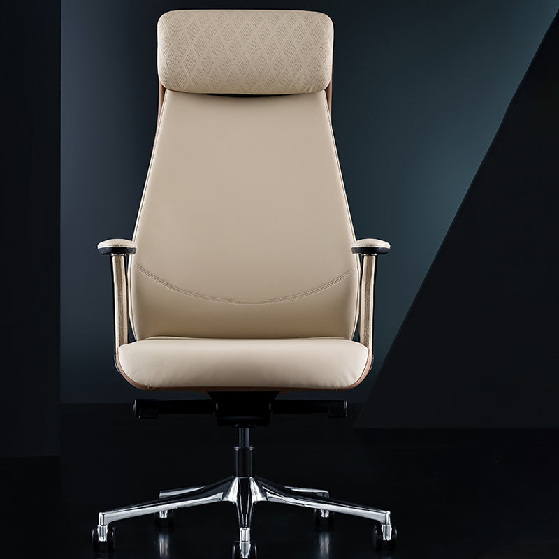 Contemporary Swivel Executive Chair Padded Arms Managers Chair for Office