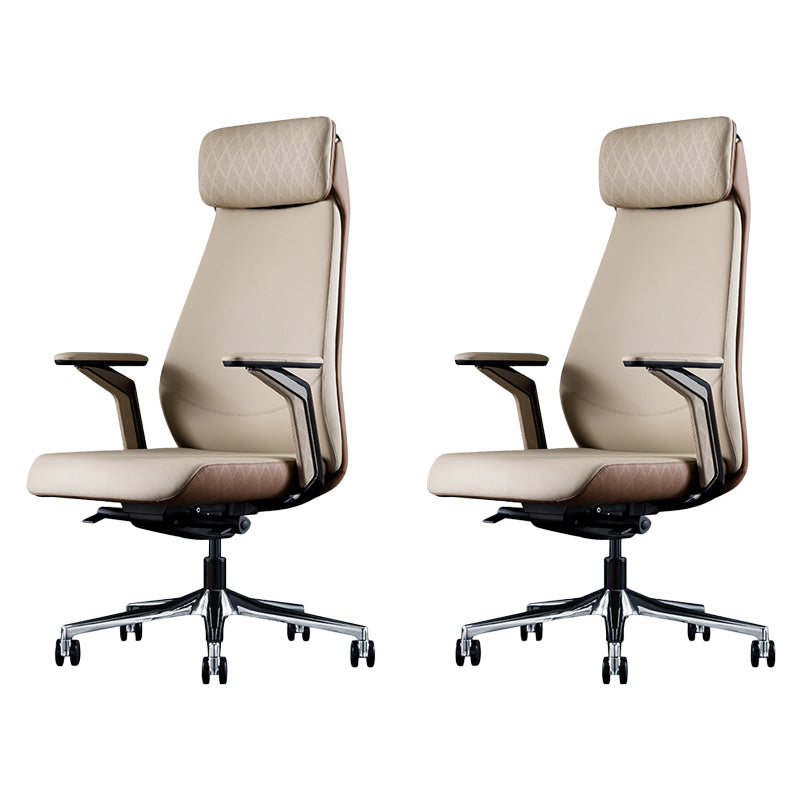 Contemporary Swivel Executive Chair Padded Arms Managers Chair for Office