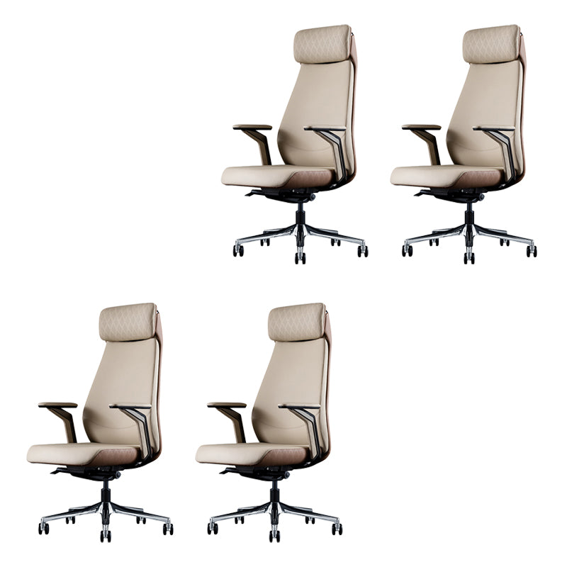 Contemporary Swivel Executive Chair Padded Arms Managers Chair for Office