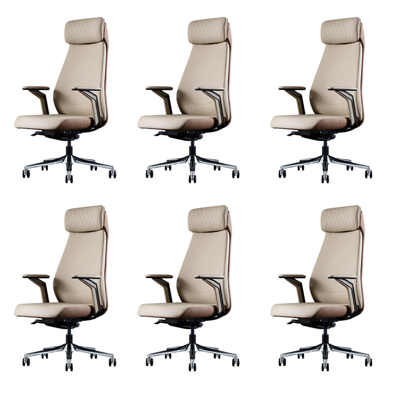 Contemporary Swivel Executive Chair Padded Arms Managers Chair for Office