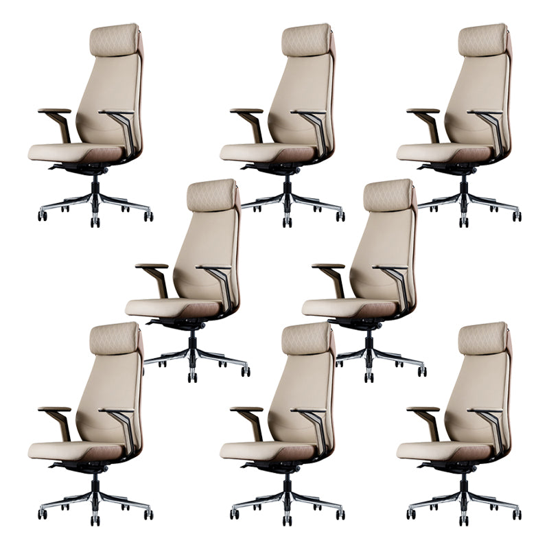 Contemporary Swivel Executive Chair Padded Arms Managers Chair for Office