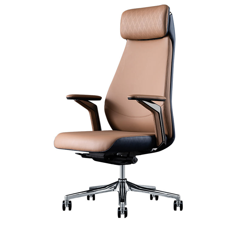 Contemporary Swivel Executive Chair Padded Arms Managers Chair for Office