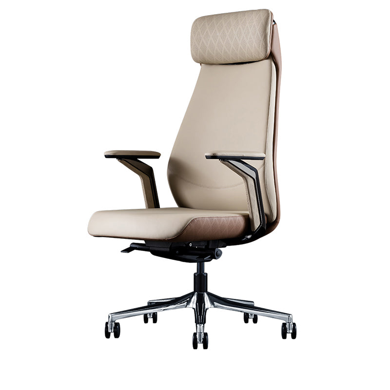 Contemporary Swivel Executive Chair Padded Arms Managers Chair for Office