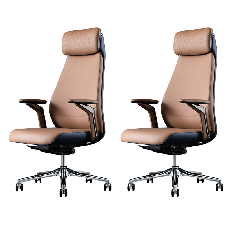 Contemporary Swivel Executive Chair Padded Arms Managers Chair for Office