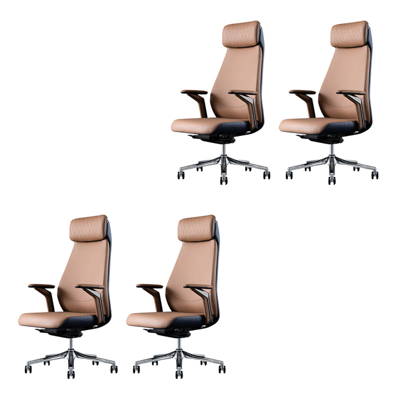 Contemporary Swivel Executive Chair Padded Arms Managers Chair for Office