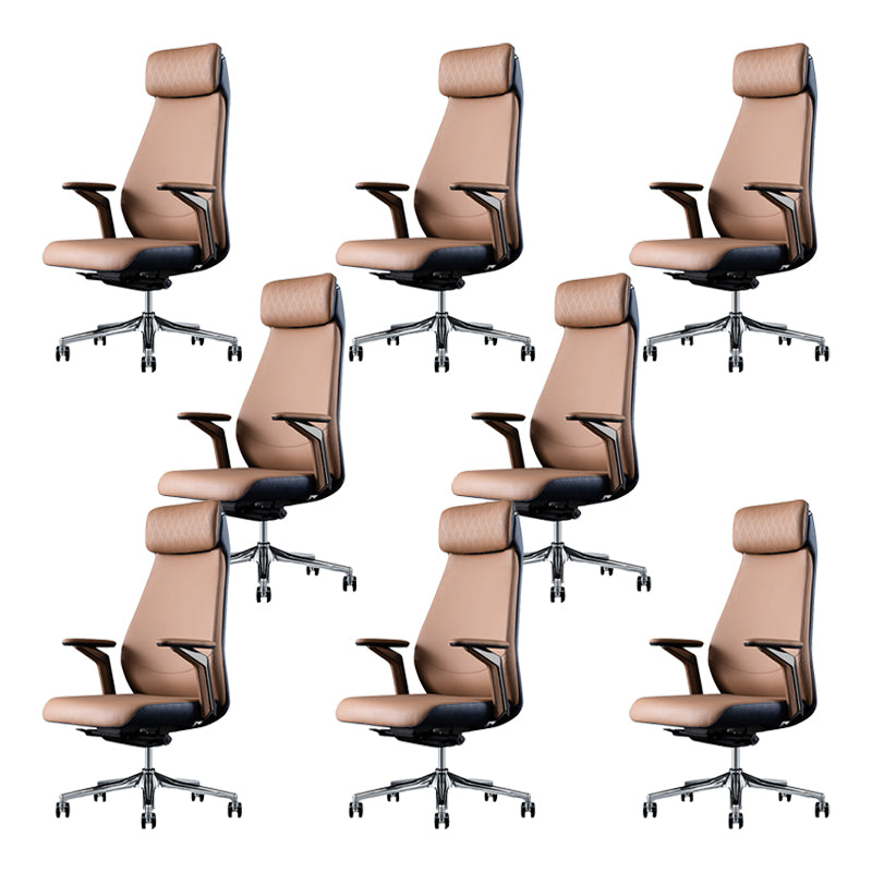 Contemporary Swivel Executive Chair Padded Arms Managers Chair for Office