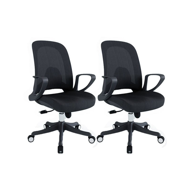 Modern Desk Chair Adjustable Seat Height Removable Arms Office Chair with Wheels