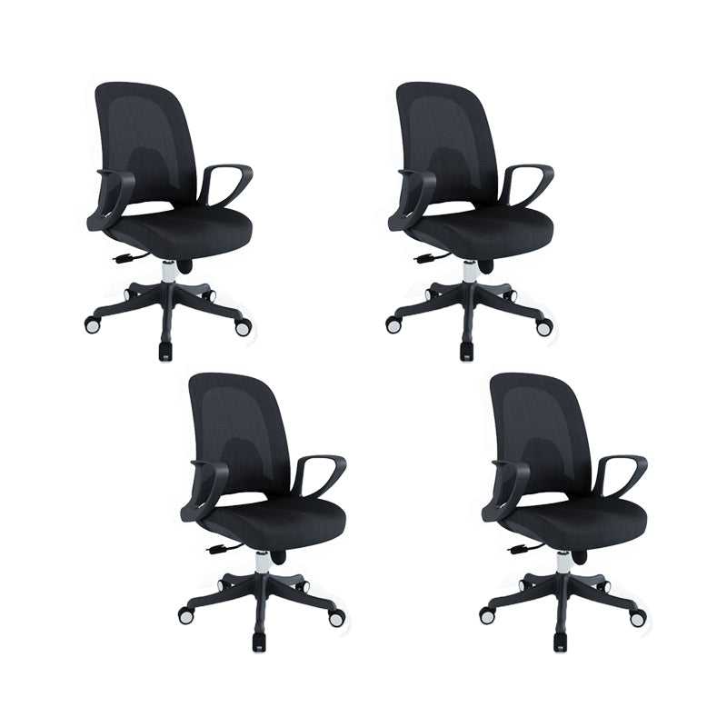 Modern Desk Chair Adjustable Seat Height Removable Arms Office Chair with Wheels