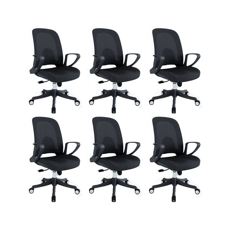 Modern Desk Chair Adjustable Seat Height Removable Arms Office Chair with Wheels