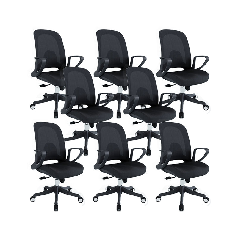 Modern Desk Chair Adjustable Seat Height Removable Arms Office Chair with Wheels