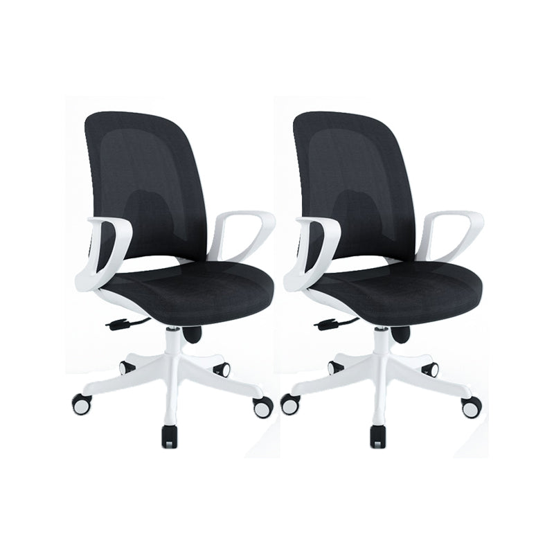 Modern Desk Chair Adjustable Seat Height Removable Arms Office Chair with Wheels