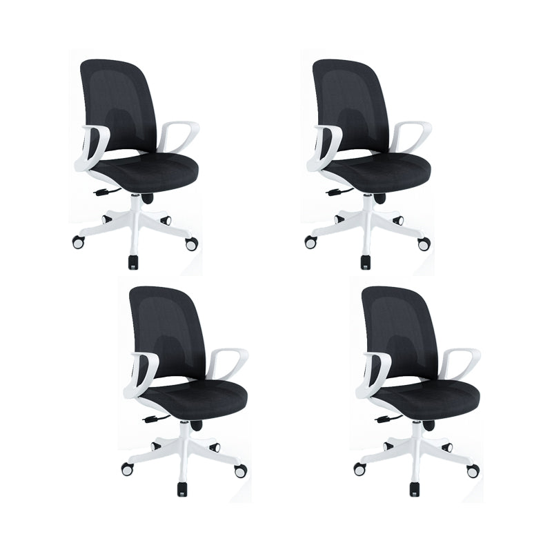 Modern Desk Chair Adjustable Seat Height Removable Arms Office Chair with Wheels