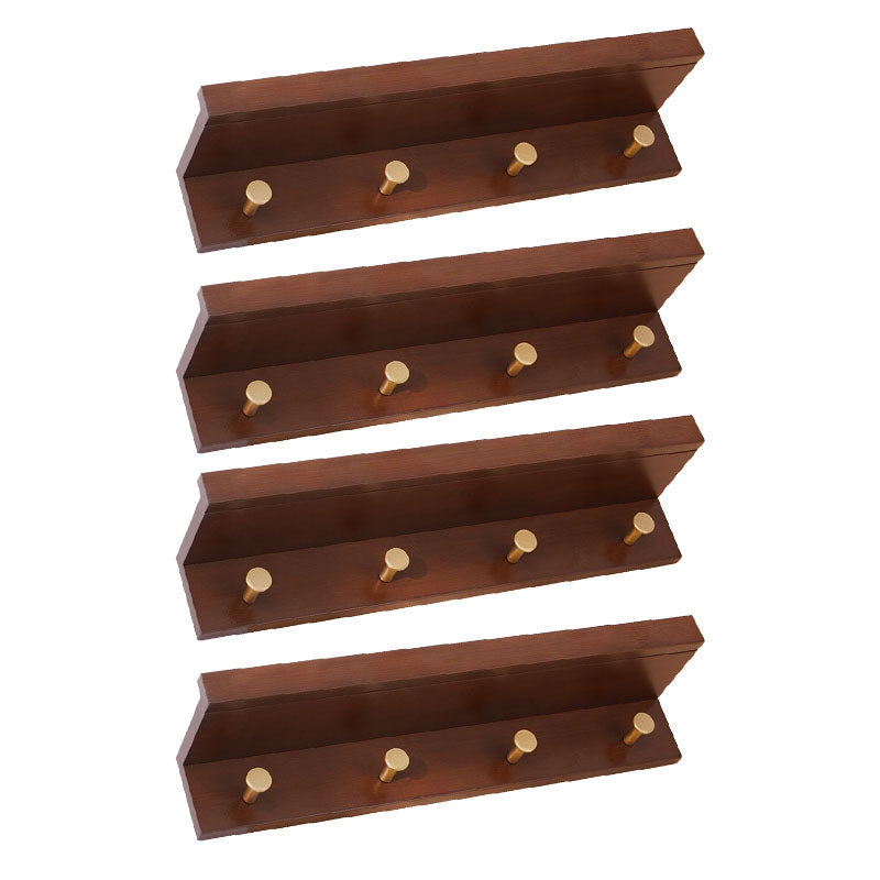 Wall-Mounted Coat Hanger Wood Modern Coat Rack for Living Room