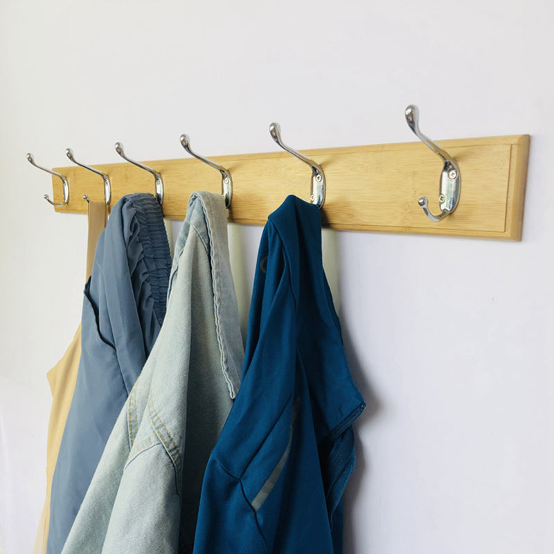 Modern Coat Rack Wood Framed Wall-Mounted Coat Hanger with Hooks