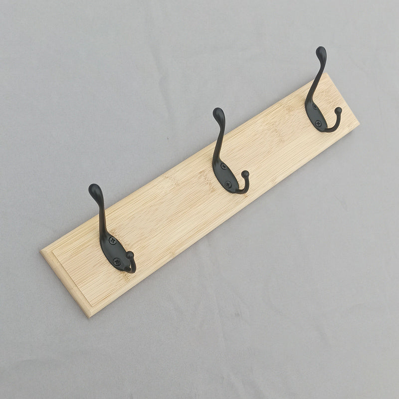 Modern Coat Rack Wood Framed Wall-Mounted Coat Hanger with Hooks